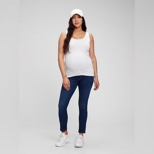NWT $80 GAP Maternity True Waistband Full Panel True Skinny Jeans 12/31 Dark